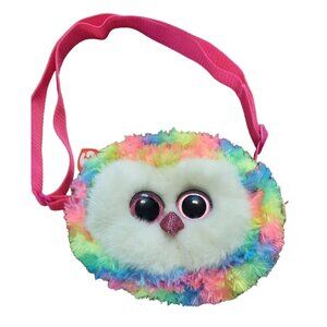 Ty Gear Collection Owen Plush Rainbow Owl Crossbody Bag